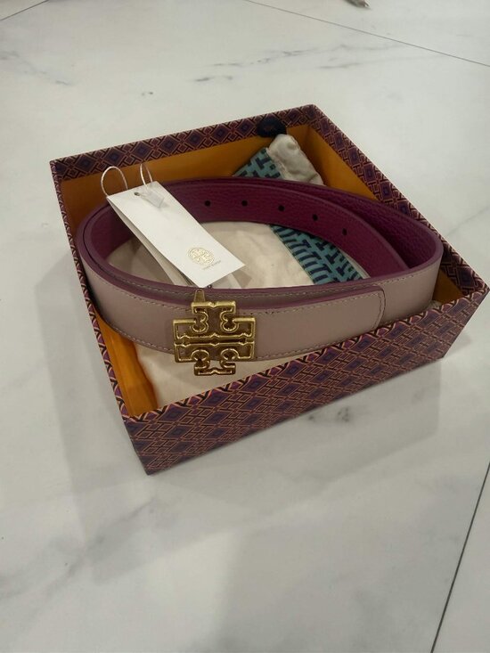 Tory Burch Accessories - Tory Burch 1" Double T Reversible Belt Women's Size Small